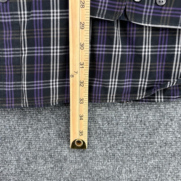 Cutter & Buck Purple Black Plaid Long Sleeve Button Up Shirt Men’s Big 5X - Picture 8 of 10